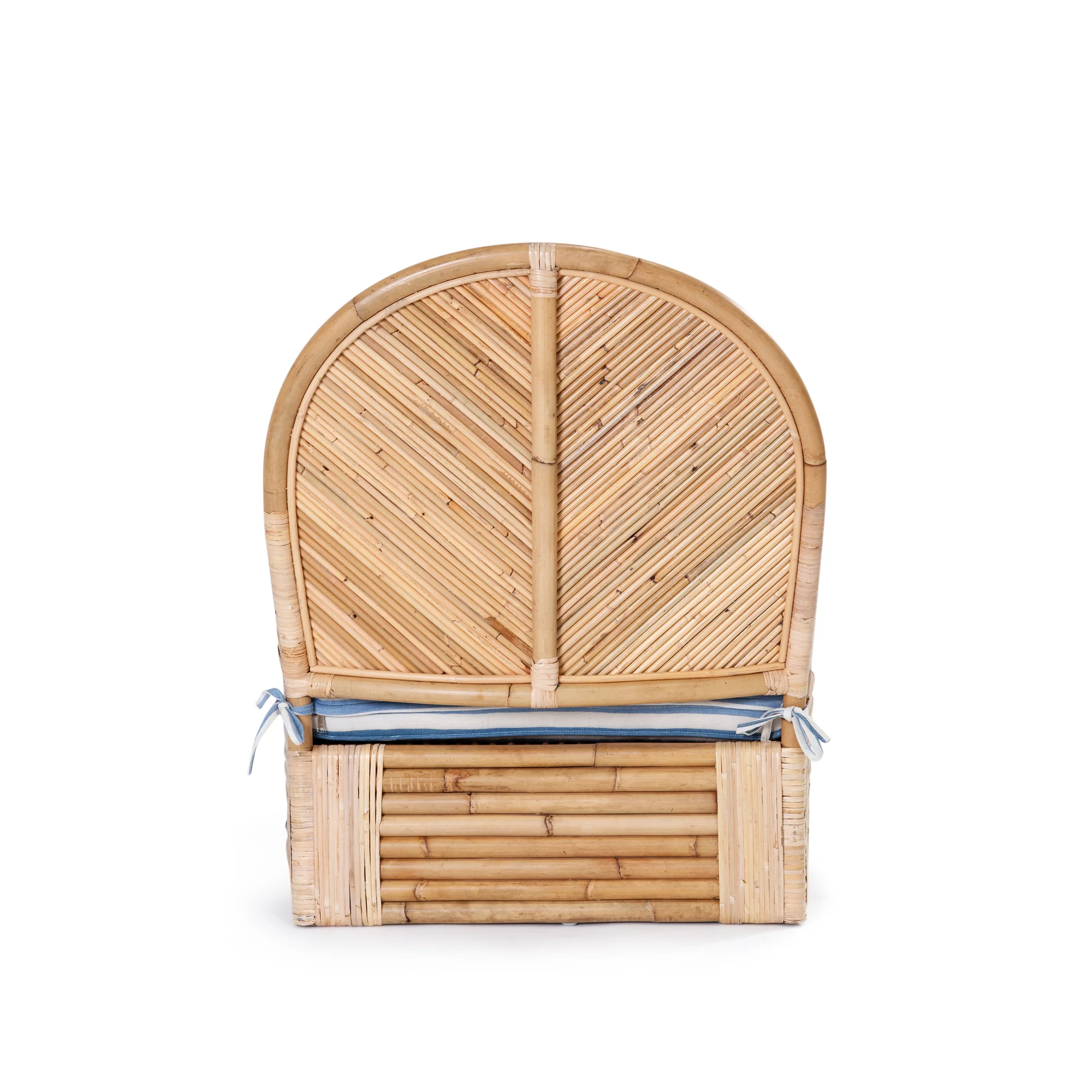 Anna Rattan Chair - Blue Stripe - Image 5