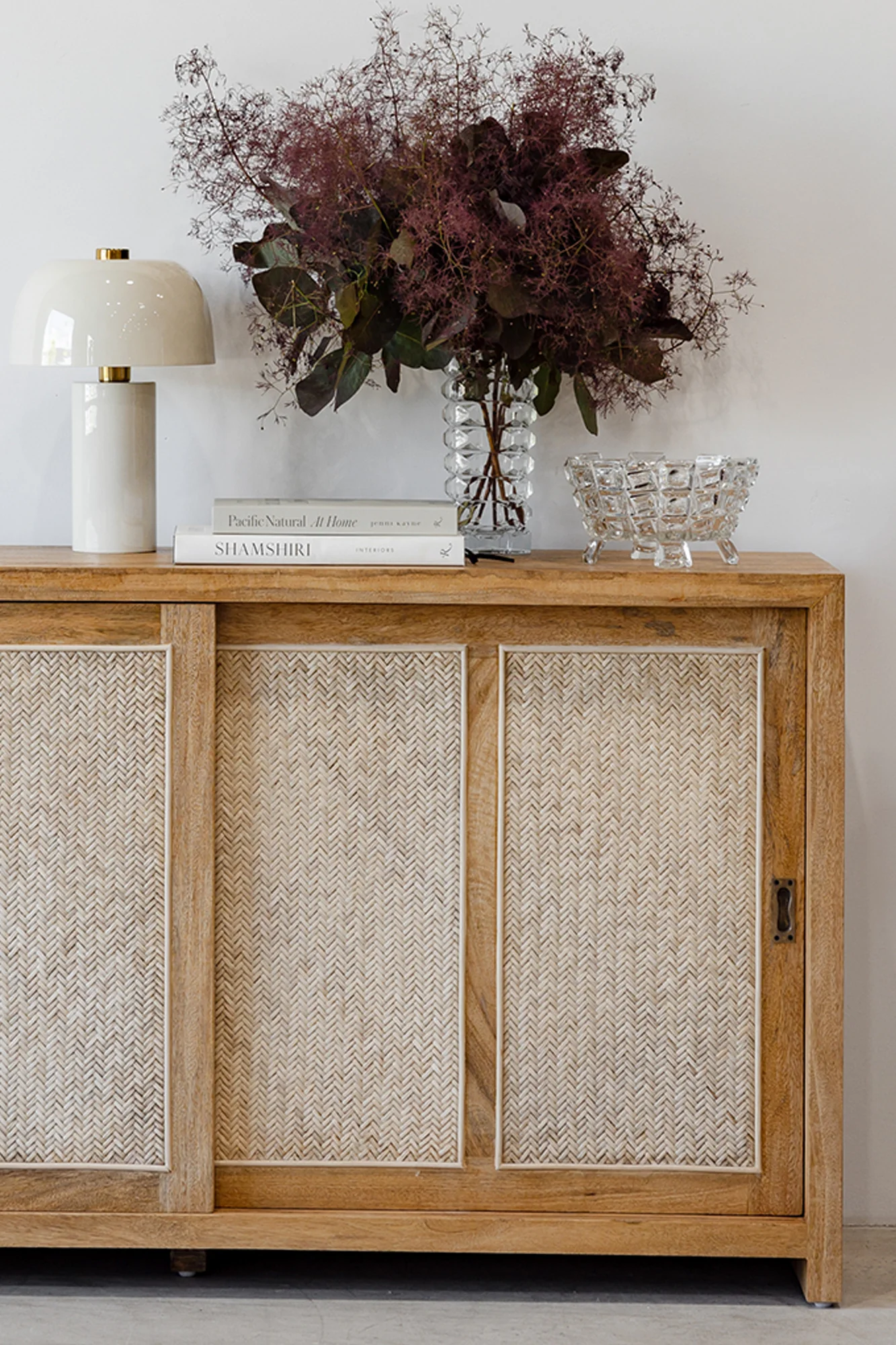 Bianca 3 Door Buffet - Rustic Matte/Weave - Image 5