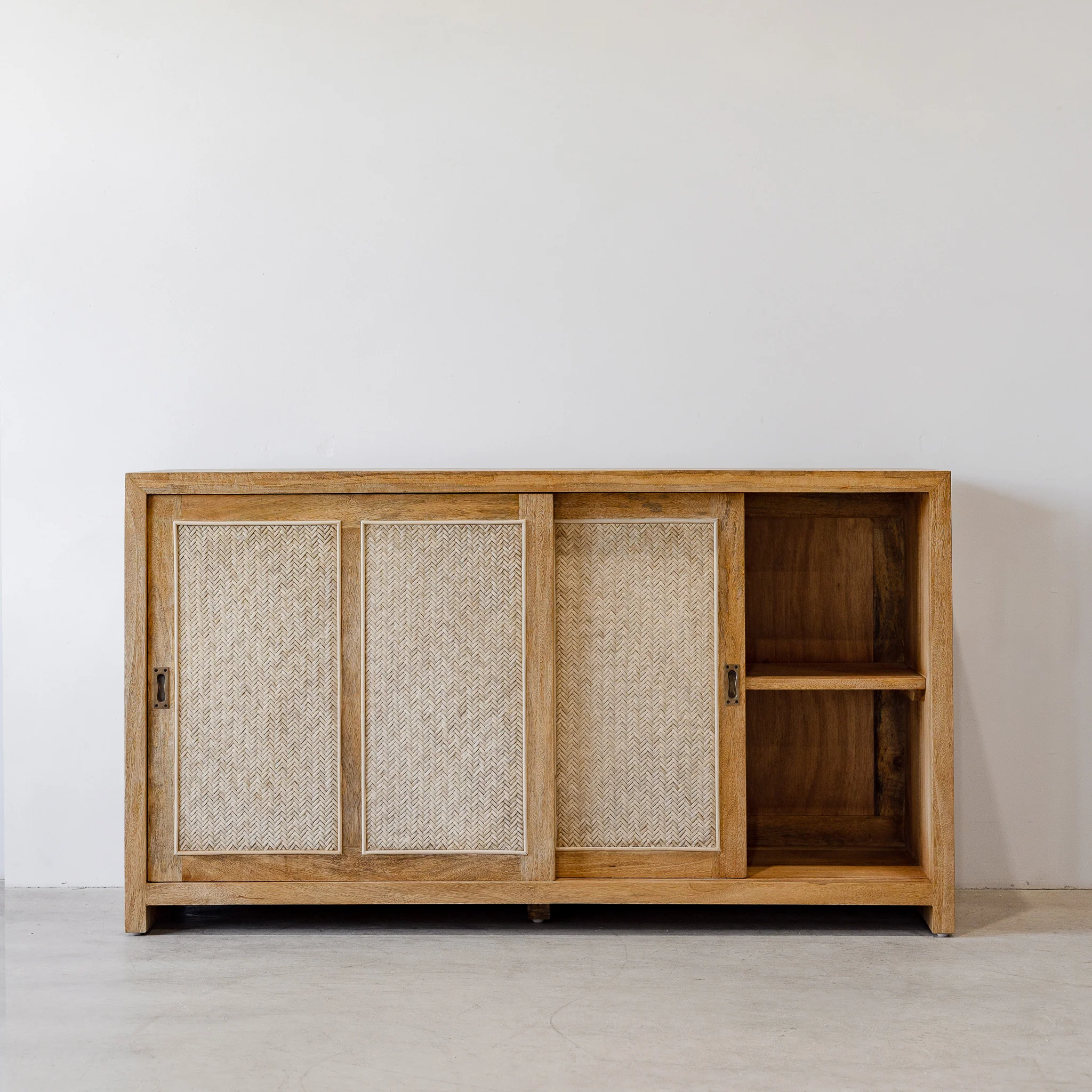 Bianca 2 Door Buffet - Rustic Matte/Weave - Image 2