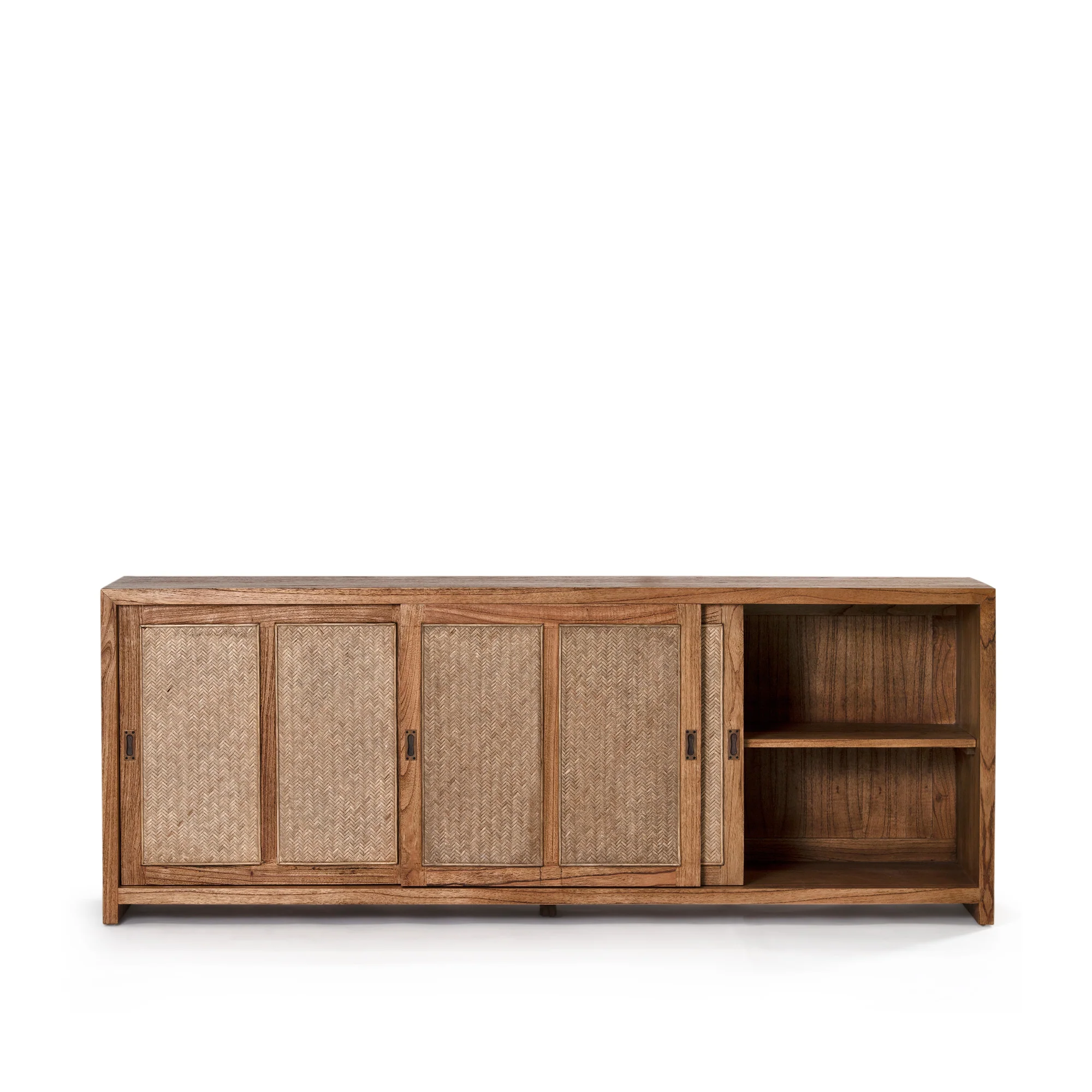 Bianca 3 Door Buffet - Antique Mindi/Weave - Image 4