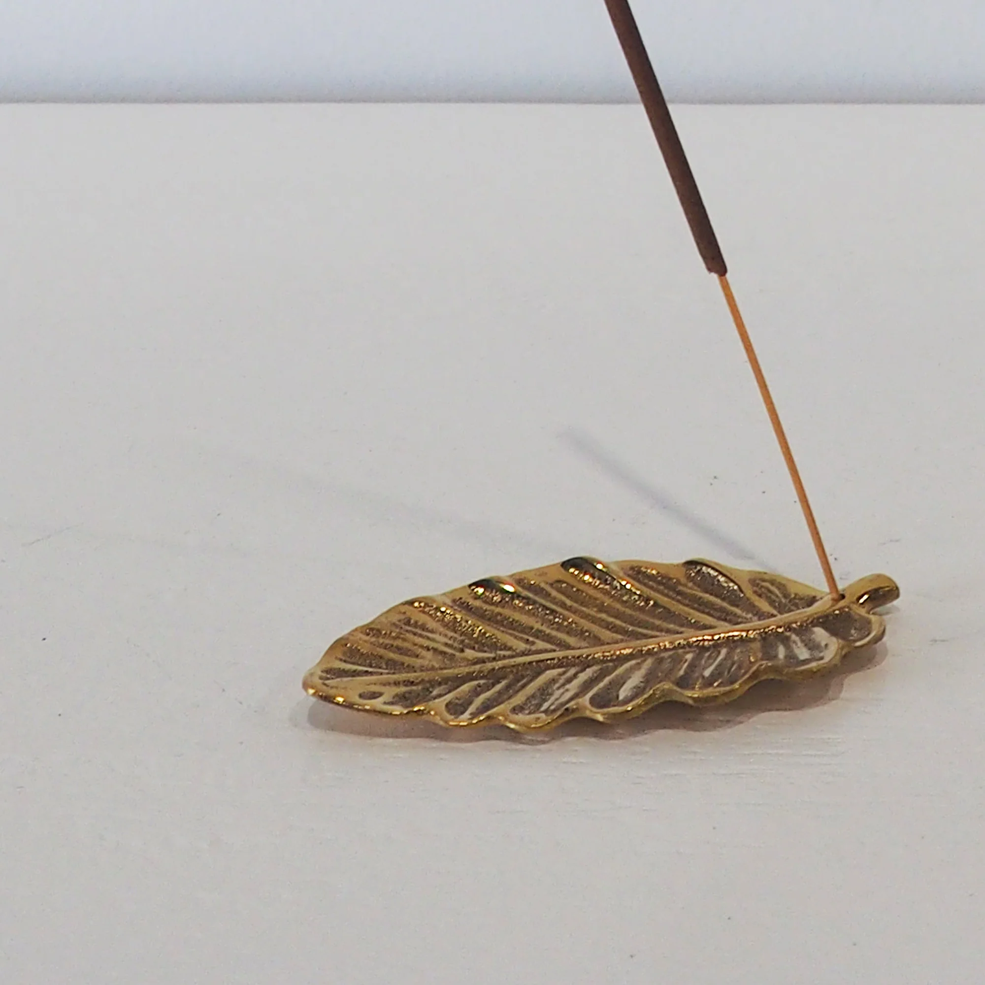 Brass Leaf Incense Holder - Image 3