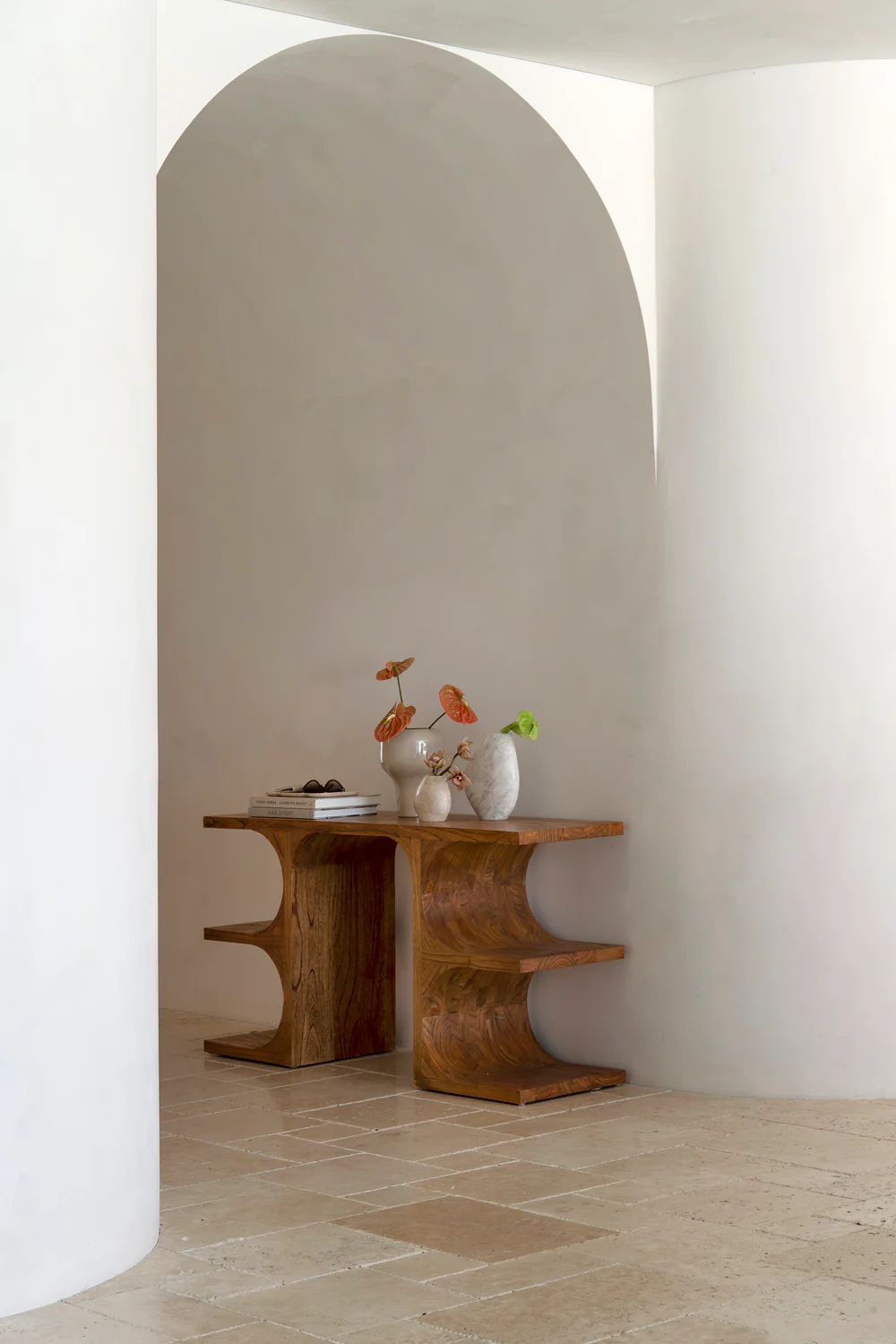 Elissa Shelving Console - Antique Mindi - Image 8