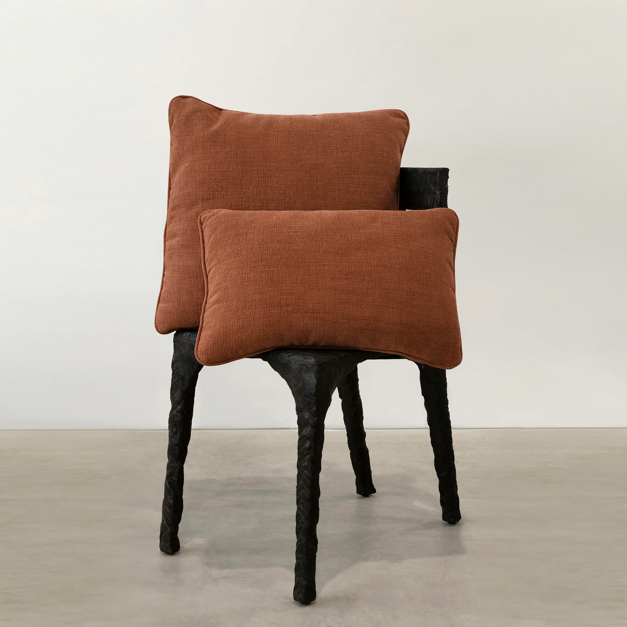 Empire Slub Linen Cushion - Clay
