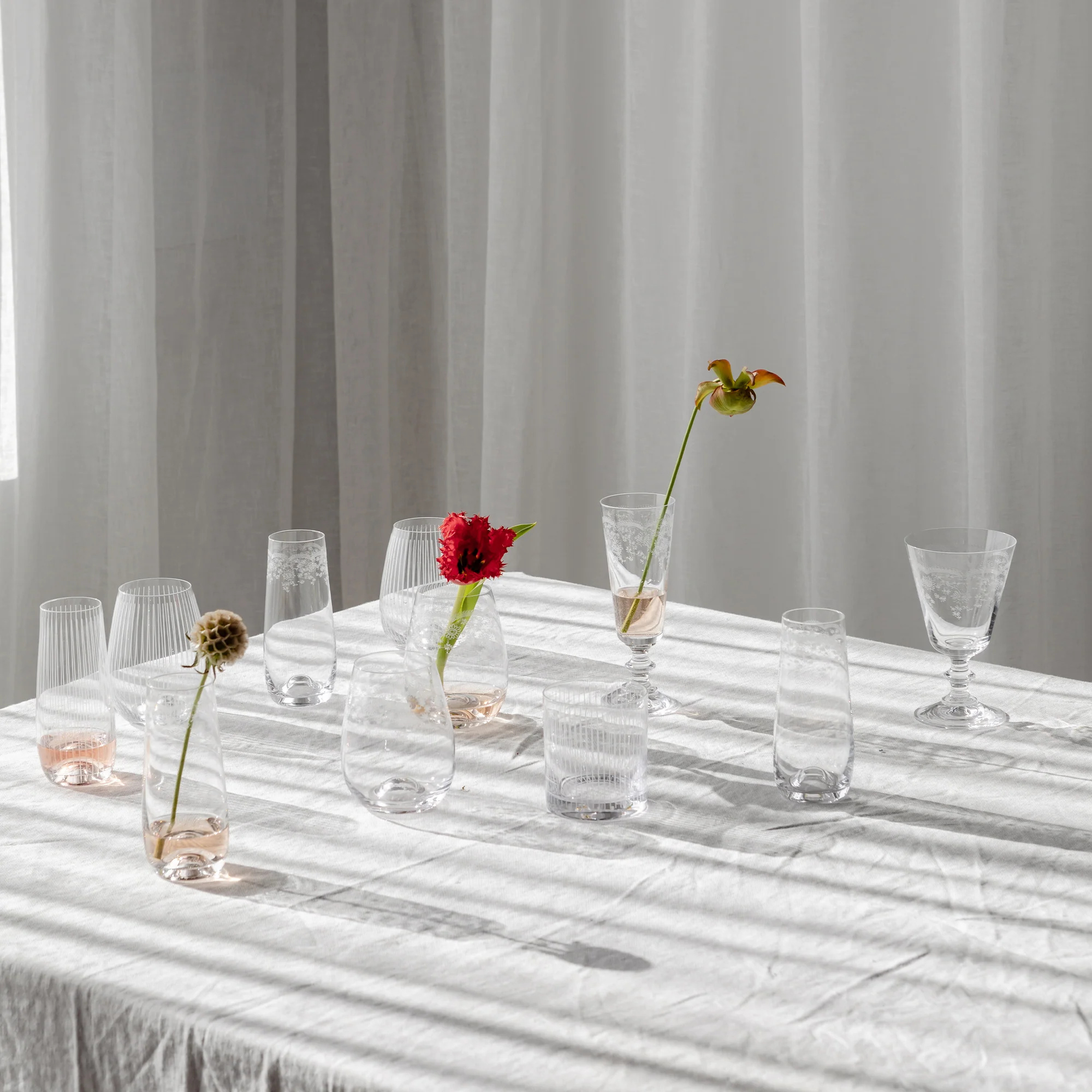 Floral Etched Glassware - Image 4