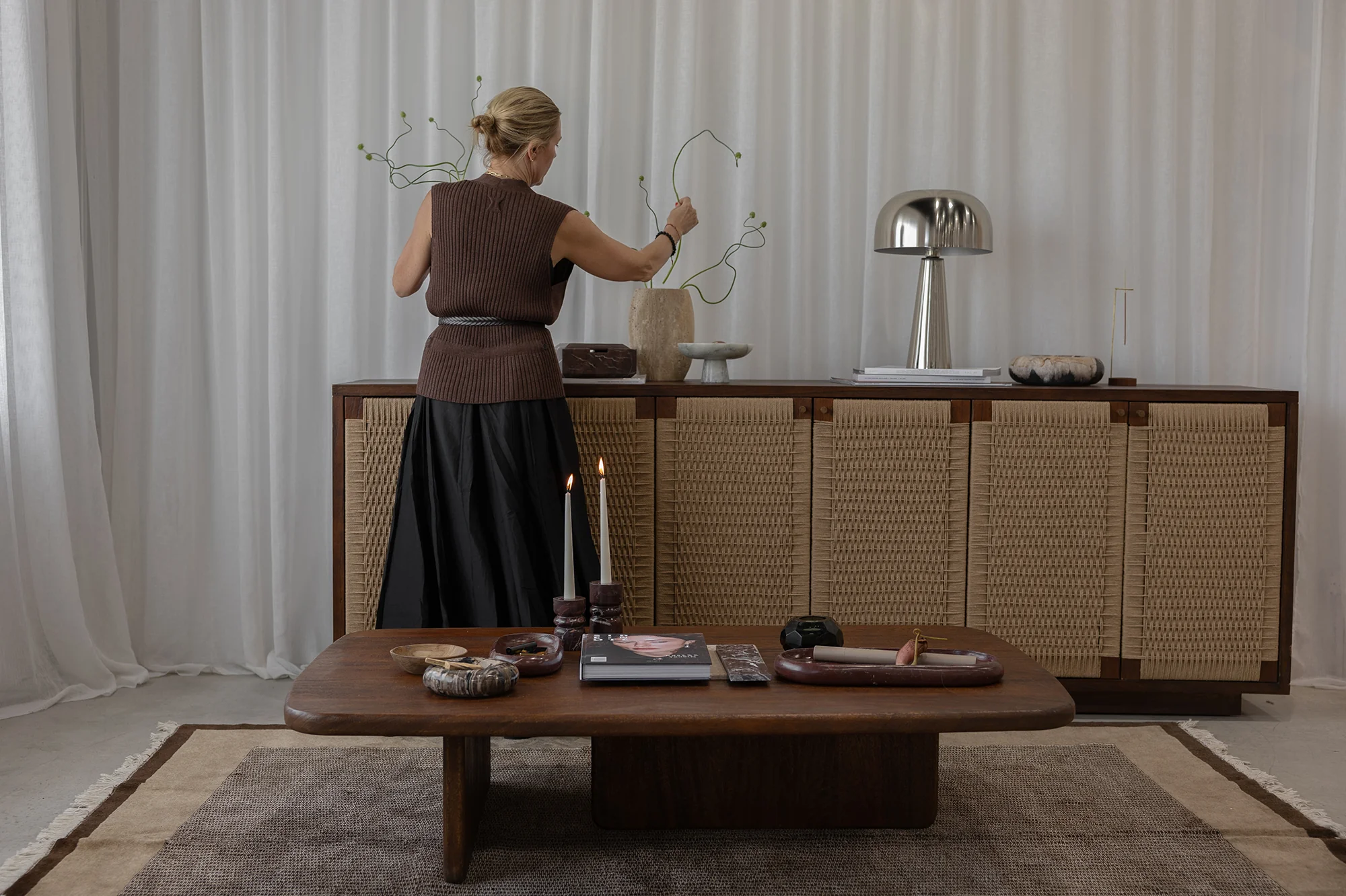 Holly 6 Door Buffet - Rustic Walnut - Image 11