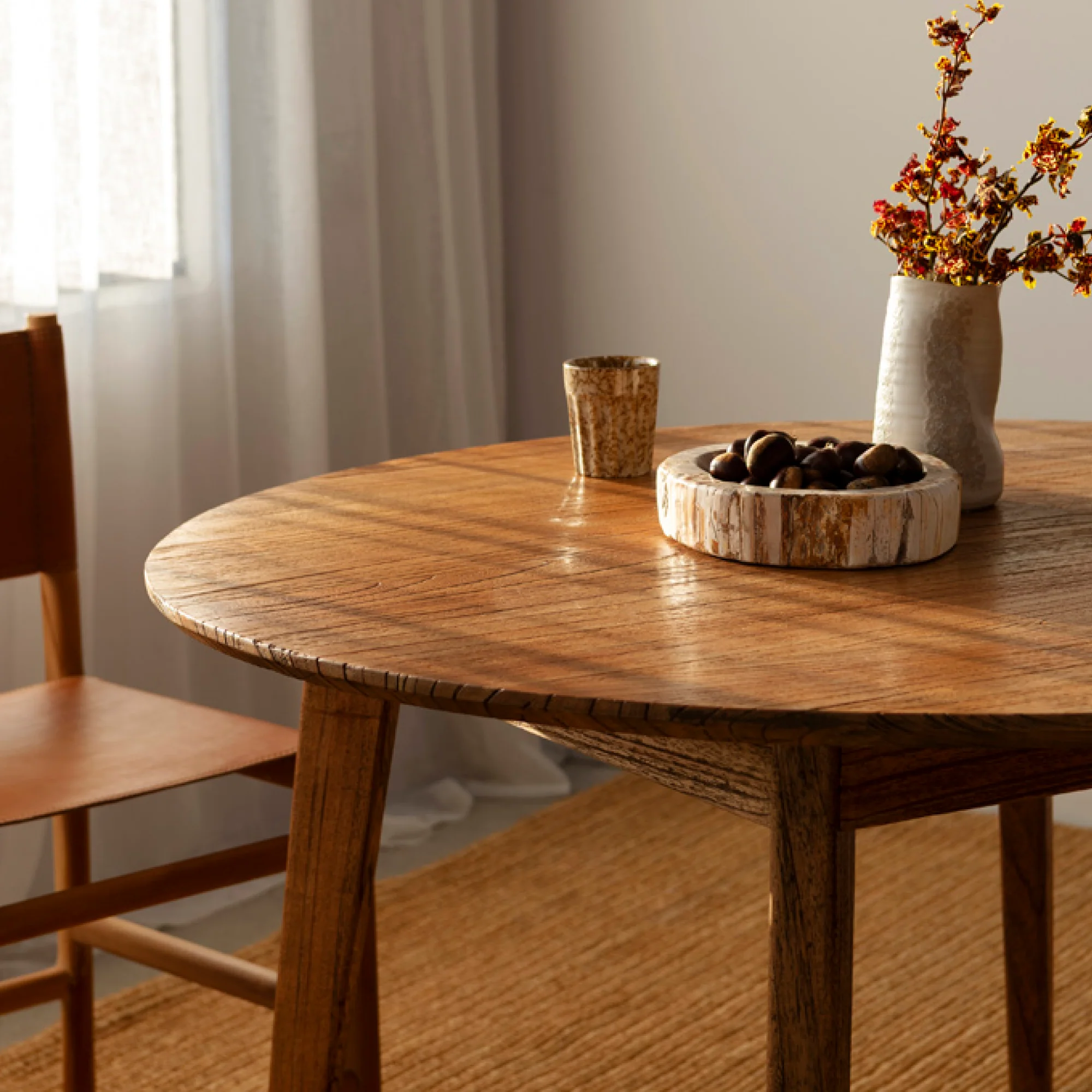 Marilyn Round Dining Table - Antique Mindi - Image 7