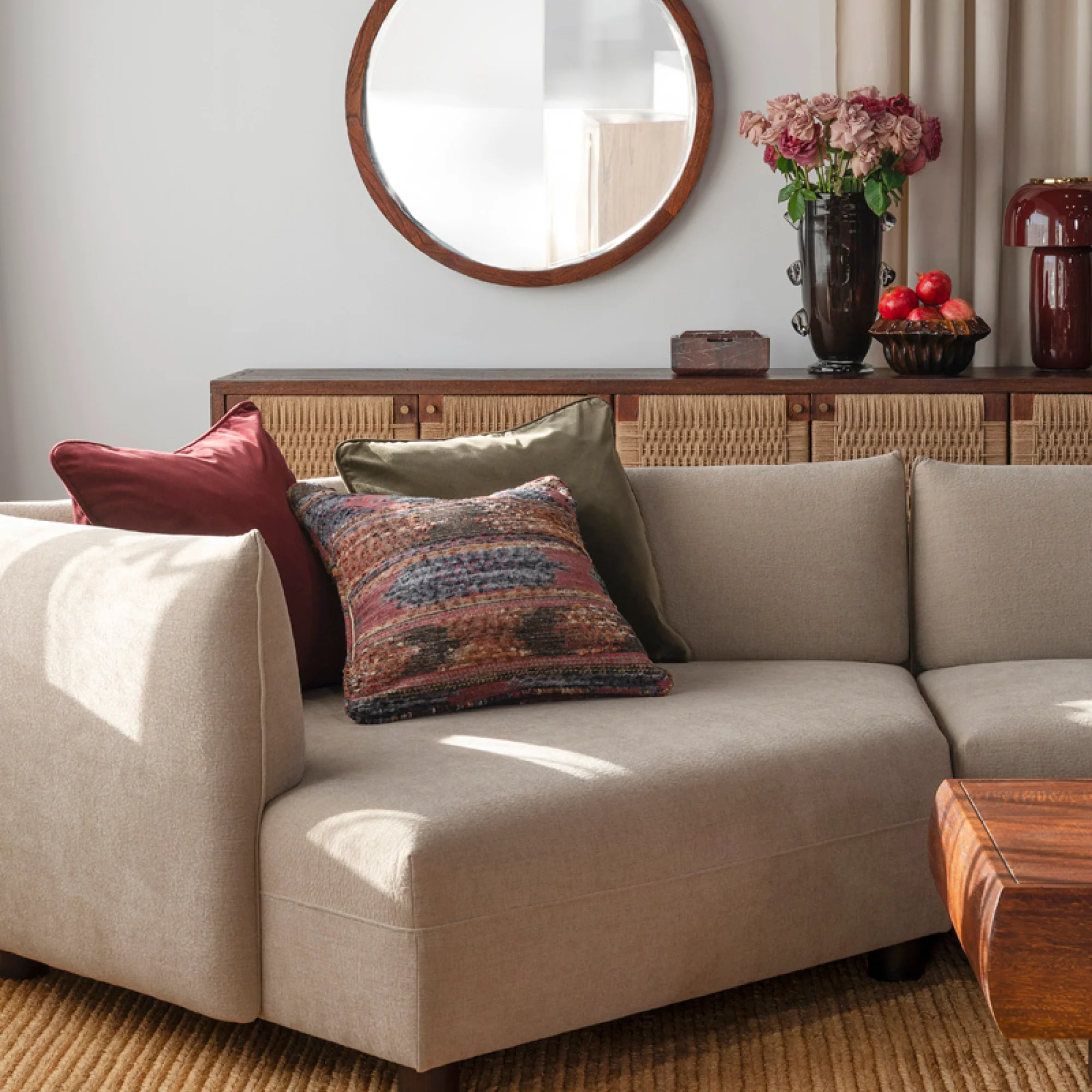 Oscar Left Chaise Sofa - Rye - Image 2