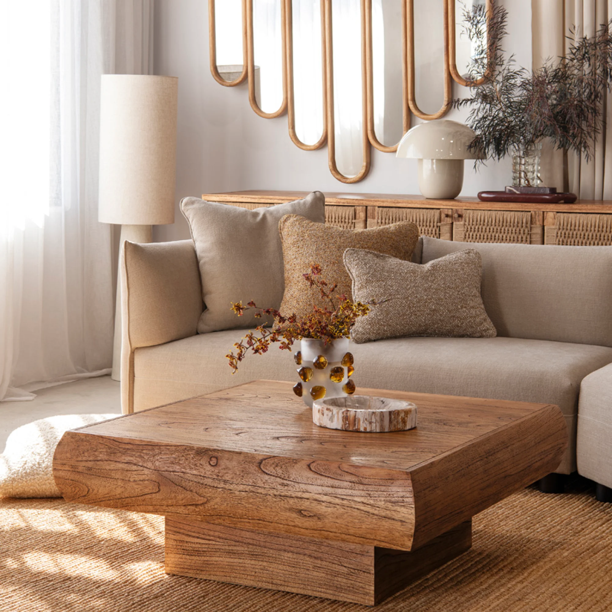 Pierce Square Coffee Table - Antique Mindi - Image 3