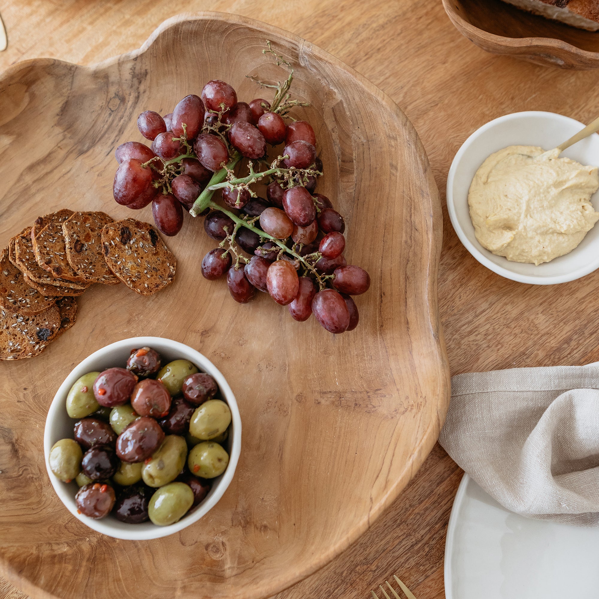 Teak Fruit Bowl - Raw - Image 3