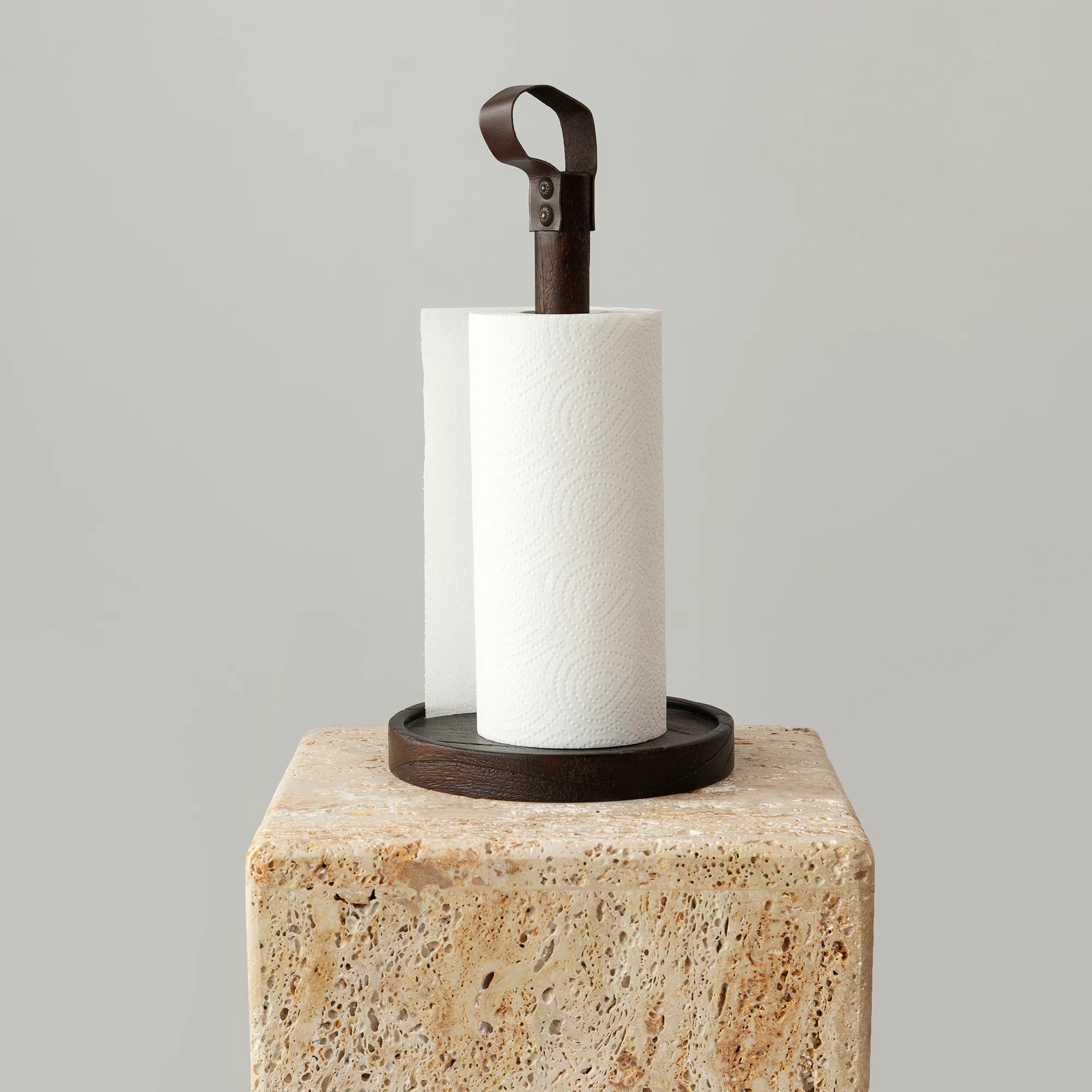 Wooden Paper Towel Holder - Cola - Image 2