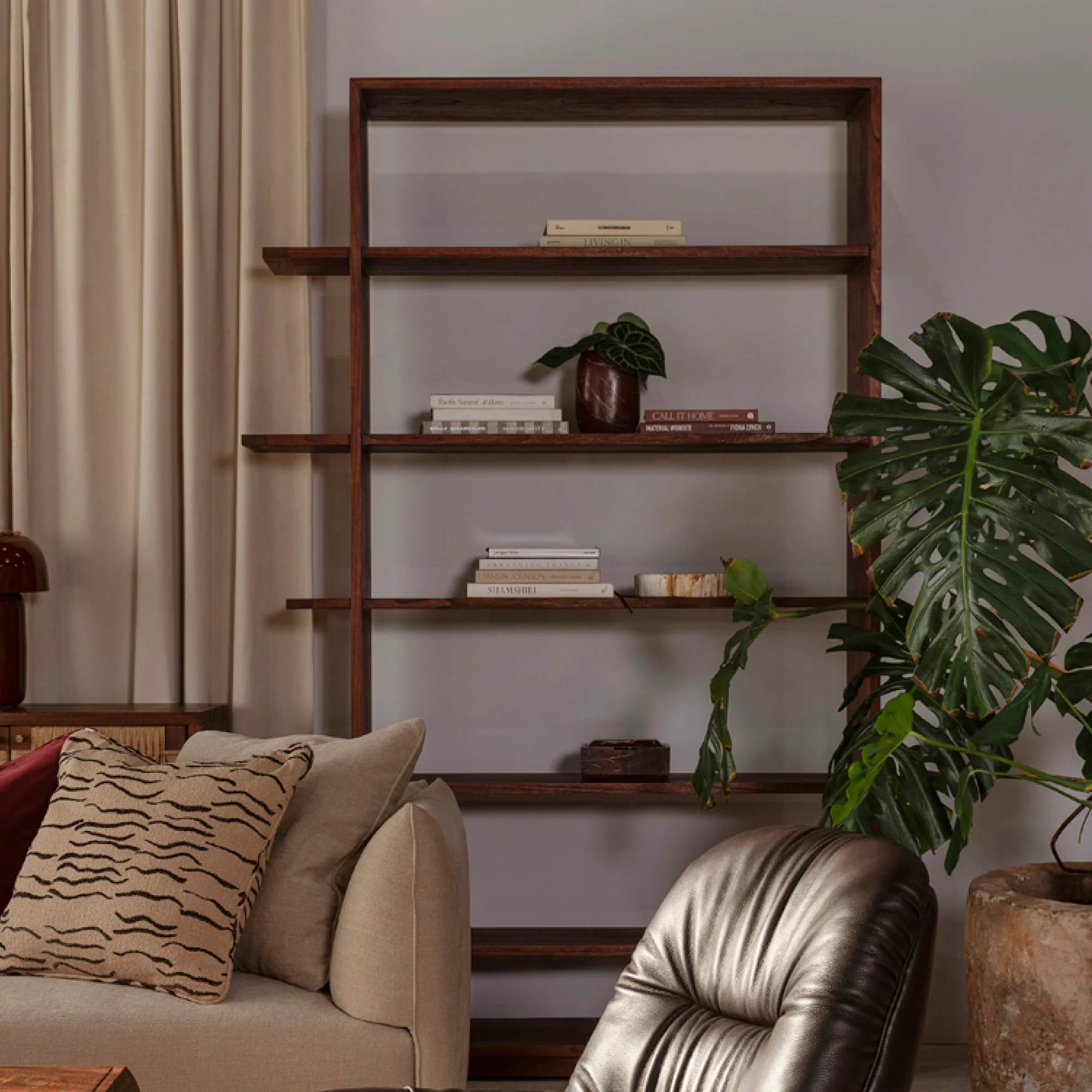 Yuli Bookcase - Rustic Walnut - Image 9